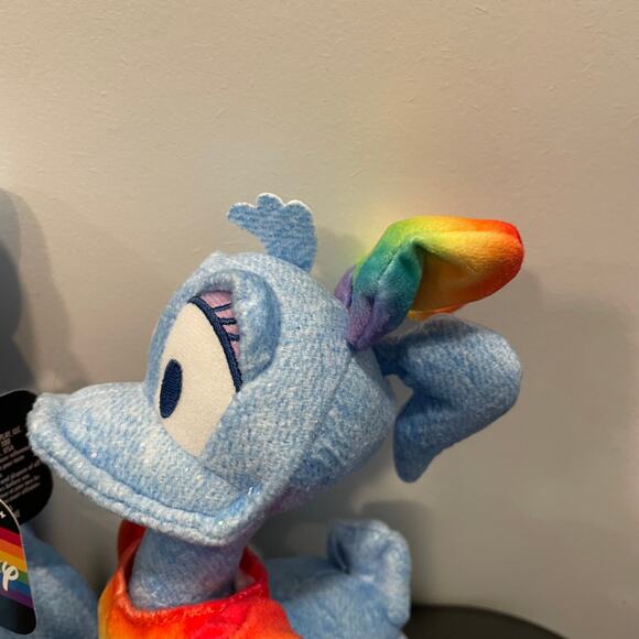 Disney New LOT OF 2 plush Pluto and Daisy rainbow scarf rainbow top bow pride - Picture 4 of 11